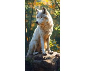 Paint by Numbers for Adults - Animals: White Wolf Paint by Numbers Kits for Beginner, Without Frame DIY Acrylic Oil Adult Painting by Number Canvas Kits, Perfect for Home Wall Decor Gifts 36x72in o101