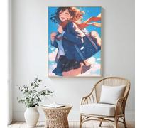Paint by Numbers for Adults Anime, Cartoon Painting by Numbers for Beginner, Acrylic DIY Colour in Canvas With 6 Brushes, Oil Painting Crafts for Wall Decor - (60x90cm/24x36 Inch, Without Frame) MK118