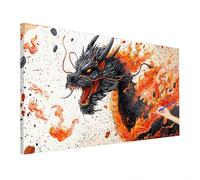 Paint by Numbers for Adults Anime, Children Paint by Numbers Kits, Dragon Large Painting by Number Canvas 160x70cm, DIY Adult Crafts Hand Painted Oil Painting Kit for Room Decor, Home Wall Decor U-82