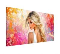 Paint by Numbers for Adults Anime, Children Paint by Numbers Kits, Girl Large Painting by Number Canvas 140x60cm, DIY Adult Crafts Hand Painted Oil Painting Kit for Room Decor, Home Wall Decor R-21