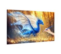 Paint by Numbers for Adults Anime, Dragon Paint by Numbers Kits Without Frame, DIY Painting by Number for Adults Beginner, Craft Art Kit Acrylic Pigment Drawing Paintwork for Home Decor 160x70cm X-57