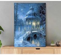 Paint by Numbers for Adults Architecture, Landscape Paint by Numbers for Children Beginner, DIY Oil Paintings Kit for Women Gifts, with Brushes and Pigment, Home Decor, 50x70cm with Frame Ly5-1742