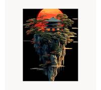 Paint by Numbers for Adults Architecture Paint by Numbers Kits 28 x 20 In with Acrylic and Pens Color Canvas for Painting, Landscape Paintings Hobbies for Adults Women, Wall Art Room Decor FYH-8696