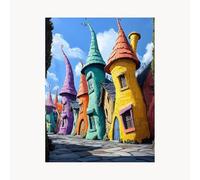 Paint by Numbers for Adults Architecture Paint by Numbers Kits 44x32 in with Acrylic and Pens Color Canvas for Painting, Landscape Paintings Hobbies for Adults Women,Wall Art Room Decor Gifts FYH-3160