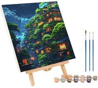 Paint by Numbers for Adults Architecture Painting by Numbers for Adults Tree, Easy DIY Oil Painting Kit with Acrylic Pigment and Brushes, Hobbies for Women, Room Decor, Gifts for Women 12x16in 0-9177