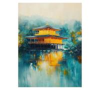 Paint by Numbers for Adults, Architecture Painting by Numbers for Children Landscape 12x16 in, DIY Hobbies for Adults Women, Painting on Canvas Using Acrylic Paint and Brushes, Wall Art Set LSJ-4468