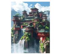 Paint by Numbers for Adults, Architecture Painting by Numbers for Children Landscape 20 x 28 in, DIY Hobbies for Adults Women, Painting on Canvas Using Acrylic Paint and Brushes, Wall Art Set LSJ-0536