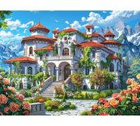 Paint by Numbers for Adults, Architecture Painting by Numbers Kit for Children Beginners, Landscape DIY Acrylic Pigment Drawing Paintwork, Oil Painting Kits for Home Wall Decor 90x130 cm, O-4229