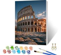 Paint by Numbers for Adults Architecture, Sunset Paint by Numbers Kits with Frame, DIY Arts and Crafts for Beginners Oil Paintings with Brushes and Acrylic, for Room Decor, Gifts, 40x54in 7-4632