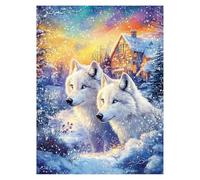 Paint by Numbers for Adults, Arctic Painting by Numbers Wolf 20 x 28In, DIY Hobbies for Adults Women, Painting on Canvas Using Acrylic Paint and Brushes, Wall Art Set for Room Decor Gifts LSJ-2881