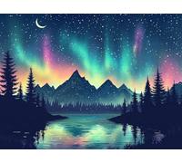 Paint by Numbers for Adults Aurora Tree, Paint by Numbers Kits Children Ages 8-12 and Beginners, Hobbies for Adults Women, Diy Oil Painting Crafts Gifts Home Decor or Bathroom Wall Art 90x120cm H-225