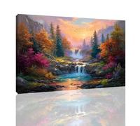 Paint by Numbers for Adults Autumn,Jungle Painting by Numbers for Children,DIY Hand Painted Oil Painting Art Crafts,24X32Inch Wrinkle Free Canvas Kits for Room Decor,Gifts for Women (with Frame)kk-602