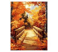 Paint by Numbers for Adults, Autumn Painting by Numbers Canvas for Children Wall Art Supplies 32 x 24 in, DIY Landscape Colorful Canvas Painting Adult Crafts for Room Decor, Gifts for Women LSJ-4968