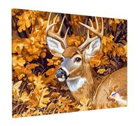 Paint by Numbers for Adults Autumn Painting by Numbers for Adults with Frame, DIY Deer Color Oil Painting Acrylic Paints Kits Drawing Paintwork Kits Christmas Decorations Gifts for Women 40x30cm Y-34