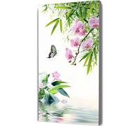 Paint by Numbers for Adults Bamboo Paint by Numbers with Frame Orchid Painting Kits on Canvas,Crafts for Adults DIY Oil Hand Painting Kit,Acrylic Drawing Paintwork,Home Wall Decor Gift 50x150cm LE-655