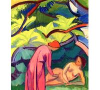 Paint by Numbers for Adults Bathers in The Woods DIY Oil Painting Kits Drawing On Canvas Art Decor Gifts