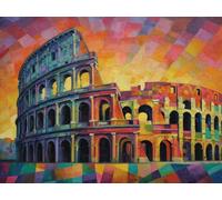 Paint by Numbers for Adults Beast Arena Landscape, Painting by Numbers for Adults Beginner, Easy DIY Oil Painting Kits on Canvas with Paint Brushes Acrylic Pigment Art 100x130cm (Without Frame) A-156
