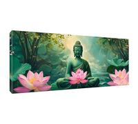 Paint by Numbers for Adults Beginner, Buddha Lotus Paint by Number Kits for Kids, Without Frame, DIY Acrylic Painting Gift Drawing Paintwork for Relax and Home Wall Decoration 50x100cm/20x40in Q-712