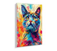 Paint by Numbers for Adults - Beginner - Friendly Oil Paint by Numbers Kits Cat Color Canvas Oil Painting Set with Acrylic Pigment & 3 Brushes - 30 x 40 cm DIY Home Wall Art Gifts, Unframed O-411