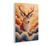 Paint by Numbers for Adults - Beginner - Friendly Oil Paint by Numbers Kits Divine deer Canvas Oil Painting Set with Acrylic Pigment & 3 Brushes - 100 x 130 cm DIY Home Wall Art Gifts, Unframed O-580