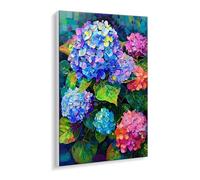 Paint by Numbers for Adults - Beginner - Friendly Oil Paint by Numbers Kits Hydrangea Canvas Oil Painting Set with Acrylic Pigment & 3 Brushes - 80 x 110 cm DIY Home Wall Art Gifts, Unframed O-729