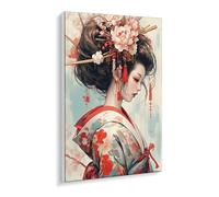 Paint by Numbers for Adults - Beginner - Friendly Oil Paint by Numbers Kits Japanese Geisha Canvas Oil Painting Set with Acrylic Pigment & 3 Brushes - 60 x 80 cm DIY Home Wall Art Gifts, Unframed O543