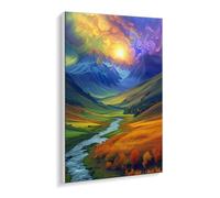 Paint by Numbers for Adults - Beginner - Friendly Oil Paint by Numbers Kits mountain range Canvas Oil Painting Set with Acrylic Pigment & 3 Brushes - 30 x 40 cm DIY Home Wall Art Gifts, Unframed O-570