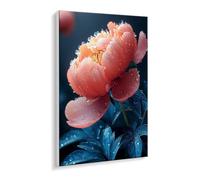 Paint by Numbers for Adults - Beginner - Friendly Oil Paint by Numbers Kits Peony Flower Canvas Oil Painting Set with Acrylic Pigment & 3 Brushes - 30 x 40 cm DIY Home Wall Art Gifts, Unframed O-465