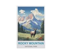 Paint by Numbers for Adults Beginner,Rocky Mountain National Park,DIY Oil Painting Kit on Canvas with Paintbrushes and Acrylic Pigment, Arts Craft for Home Wall Decor(40x50cm) 15.7x19.6 inches-H46