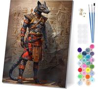 Paint by Numbers for Adults Beginners Anubis, Paint by Numbers Egypt, Easy Diy Oil Painting Kits on Canvas with Brushes and Acrylic, Hobbies for Adults Women, Home Wall Decor Gifts 20x26 in R-3503