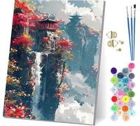 Paint by Numbers for Adults Beginners Architecture, Paint by Numbers Canvas Landscape, Easy Diy Acrylic Pigment Drawing Arts and Crafts, Hobbies for Adults Women, for Room Decor Gifts 40x52 in 1-3527