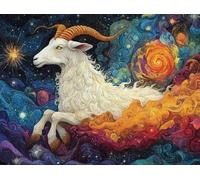 Paint by Numbers for Adults Beginners, Aries Zodiac Sign, DIY Acrylic Drawing Kit Arts and Crafts,for Home Wall Decor, Kids/Family/Friends Gifts (No Frame) 40x50cm WM0L-14