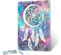 Paint by Numbers for Adults Beginners Dream Catcher Painting by Numbers for Adults Feather Paint by Numbers Kits Crafts, Adult Paint By Numbers Children Painting by Numbers 40x50cm (Include Framed)