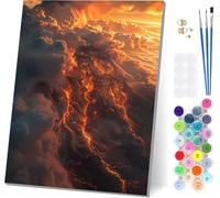 Paint by Numbers for Adults Beginners Flame, Paint by Numbers Cloud, Easy Diy Oil Painting Kits on Canvas with Brushes and Acrylic, Hobbies for Adults Women, Home Wall Decor Gifts 36x48 in P-5170