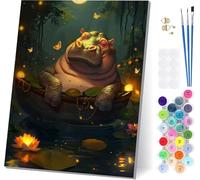 Paint by Numbers for Adults Beginners Hippo, Paint by Numbers Butterfly, Easy Diy Oil Painting Kits on Canvas with Brushes and Acrylic, Hobbies for Adults Women, Home Wall Decor 32x44 in A-5077