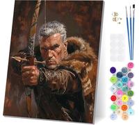 Paint by Numbers for Adults Beginners Indians, Paint by Numbers Man, Easy Diy Oil Painting Kits on Canvas with Brushes and Acrylic, Hobbies for Adults Women, Home Wall Decor Gifts 40x54 in 8-6413
