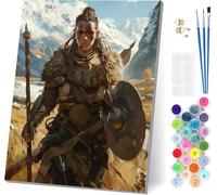 Paint by Numbers for Adults Beginners Indians, Paint by Numbers Mountain, Easy Diy Oil Painting Kits on Canvas with Brushes and Acrylic, Hobbies for Adults Women, Home Wall Decor 36x48 in L-5935