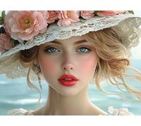 Paint by Numbers for Adults Beginners Kits, Rose DIY Canvas Oil Painting Kit for Kids, With Brushes and Acrylic Pigment, Girl Painting Arts and Crafts Kits, for Home Wall Decor Gifts 16x20 inch h-1