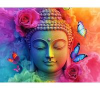 Paint by Numbers for Adults Beginners Kits, Zen DIY Canvas Oil Painting Kit for Kids, with Brushes and Acrylic Pigment, Butterfly Painting Arts and Crafts Kits, for Home Decor Girls 20x28 inch h-1