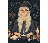 Paint by Numbers for Adults Beginners, Magical Halloween, DIY Acrylic Drawing Kit Arts and Crafts,for Home Wall Decor, Kids/Family/Friends Gifts (No Frame) 100x130cm WM0L-528