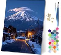 Paint by Numbers for Adults Beginners Mount Fuji, Paint by Numbers Canvas Landscape, Easy Diy Acrylic Pigment Drawing Arts and Crafts, Hobbies for Adults Women, for Room Decor Gifts 28x38 in B-5676