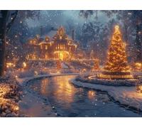 Paint by Numbers for Adults Beginners, Night View Villa, DIY Acrylic Drawing Kit Arts and Crafts,for Home Wall Decor, Kids/Family/Friends Gifts (No Frame) 60x80cm WM0L-909