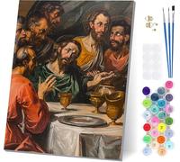 Paint by Numbers for Adults Beginners The Last Supper, Paint by Numbers Man, Easy Diy Oil Painting Kits on Canvas with Brushes and Acrylic, Hobbies for Adults Women, Home Wall Decor 20x26 in 2-3951