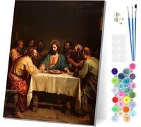 Paint by Numbers for Adults Beginners The Last Supper, Paint by Numbers Man, Easy Diy Oil Painting Kits on Canvas with Brushes and Acrylic, Hobbies for Adults Women, Home Wall Decor 40x52 in Y-2247