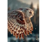 Paint by Numbers for Adults Bird, Adult Paint by Numbers Canvas Kits Owl, Painting Kits with Brushes and Acrylic, DIY Color Oil Painting for Beginners, Gifts for Women, Home Decor, 12x16in B-1598