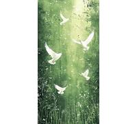Paint by Numbers for Adults, Bird Green Large Painting by Numbers for Adults Children, Acrylic Pigment On Symbols Colored Canvas, Craft Kits Perfect Gifts, Home Wall Decor (Frameless, 20x40in) O-508