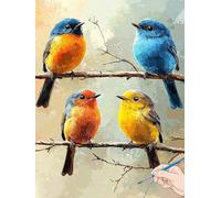 Paint by Numbers for Adults Bird Paint by Numbers Animals for Children Beginners, DIY Acrylic Canvas Paintings Kits Hobbies for Adults Women for Halloween Decorations Gifts for Women 30x40cm I-17