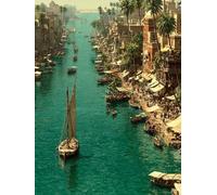 Paint by Numbers for Adults Boat, Architecture Painting by Numbers Kits, DIY Painting Kits with Acrylic Paint Brushes, Adult Crafts Canvas Kits for Beginners, Autumn Decorations, Gifts, 24x36in 9-1971