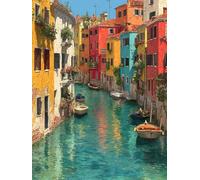 Paint by Numbers for Adults Boat Paint by Numbers for Children Venice, Hobbies for Adults Women DIY Canvas Oil Paintings Kits Arts with Accessories for Home Wall Decor 12x16in Without Frame S-CX89