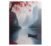 Paint by Numbers for Adults Boat Paint by Numbers Kits Landscape, DIY Hobbies for Adults Women Art Supplies 135x100 CM, Wall Art Crafts Canvas for Painting, Gifts for Women Living Room Decor YH2-3336